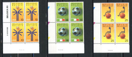 BE   2361 - 2363  XX   ---   Sports   --  Bloc De 4  Coin De Feuille - Hoekdatums