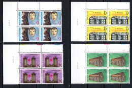 BE   2298 - 2299  XX   ---   Patrimoine Culturel   --  Bloc De 4  Coin De Feuille - Esquinas Fechadas