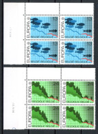 BE   2211 - 2212  XX   ---   Europa : Protection Nature Et Environnement  --  Bloc De 4  Coin De Feuille - Hoekdatums