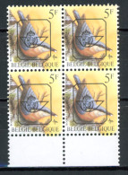 BE   826 P6  XX   ---   Oiseaux Buzin : Stilette Torchepot   --  Bloc De 4  Bord D Efeuille - Typo Precancels 1986-96 (Birds)