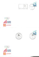 Norge Norway 1990 Olympic Games Lillehammer  Officiell IOOC Cover Two Cards Olympiatoppen 5.10.90 - Briefe U. Dokumente