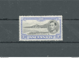 1938-53 ASCENSION, Stanley Gibbons N. 42 - 3d. Black And Ultramarine - MH* - Autres & Non Classés