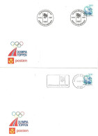 Norge Norway 1991 Olympic Games Lillehammer  Officiell IOOC Cover Two Cards Olympiatoppen 11.10.91 - Cartas & Documentos