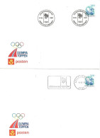 Norge Norway 1991 Olympic Games Lillehammer  Officiell IOOC Cover Two Cards Olympiatoppen 11.10.91 - Covers & Documents