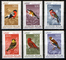 Yugoslavia 1968 Fauna Birds Songbirds Pyrrhula Pyrrhula Carduelis Carduelis Fringilla Coelebs Cardelius Chloris, Set MNH - Passereaux
