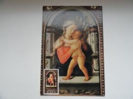 CARTE MAXIMUM CARD VIERGE AVEC L'ENFANT DE FILIPPO LIPPI IRLANDE - Religión