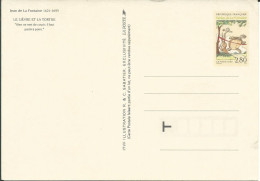 FRANCE ENTIER 2F80 " LIEVRE ET TORTUE " DE 1995 LETTRE COVER - Pseudo-officiële  Postwaardestukken