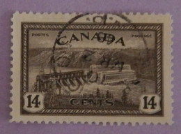 CANADA YT 221 OBLITÉRÉ "BARRAGE SUR LE SAINT MAURICE " ANNÉE 1946 - Usados