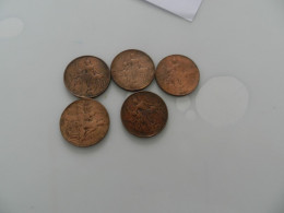 Lot  De  5  Monnaies  10 Centimes  Dupuis 1901 - 1904 - 1915 - 1920 - 1913 - Lots & Kiloware - Coins