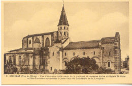 CPA - ENNEZAT - VUE D'ENSEMBLE (COTE NORD) DE L'EGLISE COLLEGIALE ST VICTOR ET STE COURONNE- - Ennezat