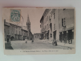 Cpa 69 Le Bois D Oingt La Place Côtés Est Et Ouest - Le Bois D'Oingt