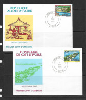 COTE D'IVOIRE 1984 FDC TOURISME EN COTE D'IVOIRE YVERT N°701C/701D - Autres & Non Classés