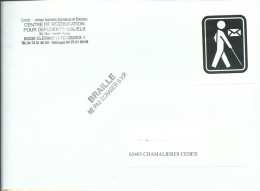 FRANCE LETTRE CECOGRAMME / BRAILLE CLERMONT FERRAND ( PUY DE DOME ) POUR CHAMALIERES  LETTRE COVER - Zonder Classificatie