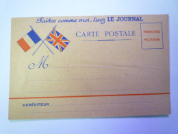 2024 - 649  CARTE POSTALE  "PUB"  En Franchise Militaire  XXX - Autres & Non Classés