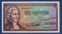 ICELAND - P.42 (2) – 10 Krónur L. 29.03.1961 UNC-, S/n BA043732 - IJsland