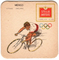 Sous-bock Brasserie STELLA ARTOIS JEUX OLYMPIQUES MEXICO 1968 - Altri & Non Classificati