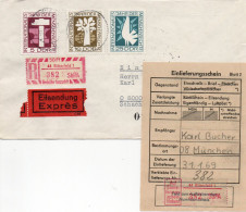 DDR 1969. Jahr Der Menschenrechte, Einschreibemarke SbPA Gebr., EM 2B-44-1I(1) Satzbrief - Aangetekende Etiketten