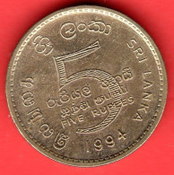 Sri Lanka - 1994 - 5 Rupees - QFDC/aUNC - Come Da Foto - Sri Lanka