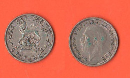 Great Britain 6 Pence 1926 Inghilterra England Angleterre King George V° Silver Coin - H. 6 Pence