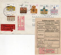 DDR 1969. Bedeutende Bauwerke (I), Einschreibemarke SbPA Gebr., EM 2B-44-1I(1) Satzbrief - Etiquettes De Recommandé