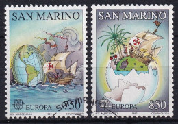 MiNr. 1508 - 1509 San Marino       1992, 22. Mai. Europa: 500. Jahrestag Der Entdeckung Von Amerika - 1992