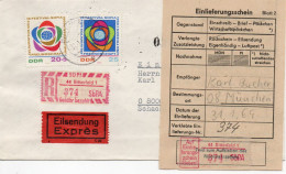 DDR 1969. Weltfestspiele, Einschreibemarke SbPA Gebr., EM 2B-44-1I(1) Satzbrief - Aangetekende Etiketten