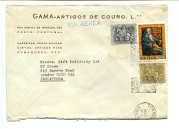 PORTUGAL - Affranchissement Sur Lettre Pour L'Angleterre - En Tête Commerciale "Articles De Cuir" - Storia Postale