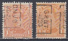 2498 Voorafstempeling Op Nr 135 - GENT 1920 GAND  - Positie A & B - Rolstempels 1920-29