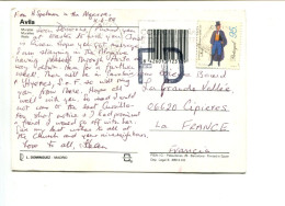PORTUGAL - Affranchissement Sur Cp Pour La France + Cachet FD - Personnage Du XIXe Siècle - Cartas & Documentos