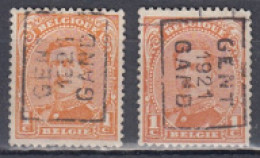 2637 Voorafstempeling Op Nr 135 - GENT 1921 GAND - Positie A & B - Roulettes 1920-29