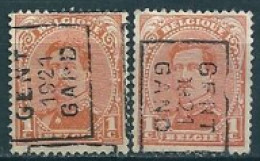 2637 Voorafstempeling Op Nr 135 - GENT 1921 GAND - Positie A & B - Rollo De Sellos 1920-29