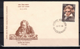 India 1970 FDC Bethoven - FDC