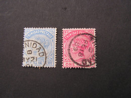 Trinidad Queen Victoria , 2 Old Stamps  1889 - Trinidad Y Tobago