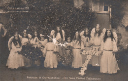 CPA PHOTO CHATEAUPONSAC LES TROIS VERTUES THEOLOGALES OSTENTIONS 1911 - Chateauponsac