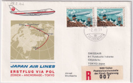 79.1.  BL - Japan Air Lines Erstflug Vir Nordol Zürich - Anchorge - Tokyo - Gelaufen Ab Liechtenstein - Luftpost