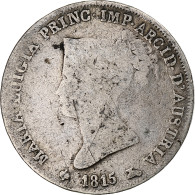 États Italiens, PARMA, Maria Luigia, Lira, 1815, Argent, B+, KM:28 - Parma