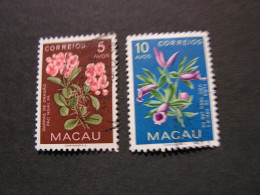 Macaou Blumen Two Ol Stamps - Gebraucht