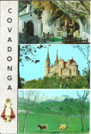 Covadonga (Asturias, Espana) Vistas: Grotta Della Madonna, Basilica, Panorama Con Mucche Al Pascolo - Asturias (Oviedo)