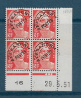 FRANCE 1951 PREOBLITERE  N° 103** 29.5.51 COIN DATE GOMME D'ORIGINE SANS CHARNIÈRE  NEUF TTB      2 SCANS - 1950-1959