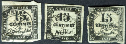 Timbres Taxe 15 Centimes Noir - 1859-1959 Gebraucht