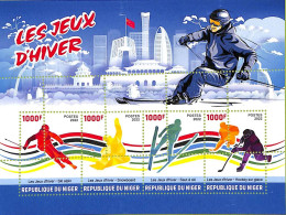 A9215 - NIGER - ERROR MISPERF Stamp Sheet -  2022 - SPORT, Winter Games SKIING - Inverno 2022 : Pechino