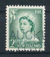 Timbre :  NEW ZEALAND, NOUVELLE ZELANDE (1956), Queen Elizabeth, 2D, Oblitéré - Usados