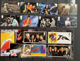 Great Britain 2022, Rolling Stones, One MNH S/S And Two MNH Stamps Strips - Non Classificati