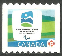 Canada Vancouver 2010 Jeux Paralympiques Paralympic Games Coil Roulette Mint No Gum (431) - Invierno 2010: Vancouver