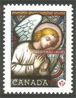 Canada Ange Angel Christmas Noel Vitrail Glass Window Mint No Gum (129) - Glas & Fenster