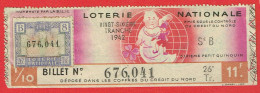 France - Billet Loterie Nationale - Dixième Petit Quinquin - 1/10e 1942 Série B 26ème Tranche - N°676041 - Biglietti Della Lotteria