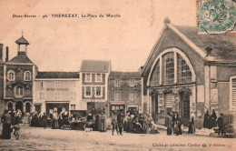 CPA THENEZAY LA PLACE DU MARCHE 1906 - Thenezay