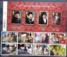 Great Britain 2023, Blackadder, Four MNH Stamps Strips And S/S - Unclassified