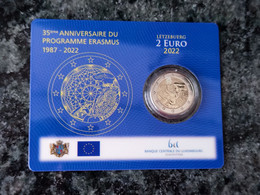 2 Euro CC Luxemburg Luxembourg Erasmus 2022 BU Coincard Different Mint Mark - Luxemburgo