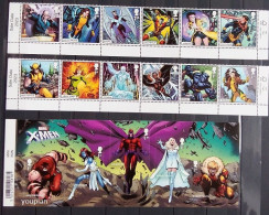 Great Britain 2023, X-Men, Two MNH Stamps Strips And S/S - Zonder Classificatie